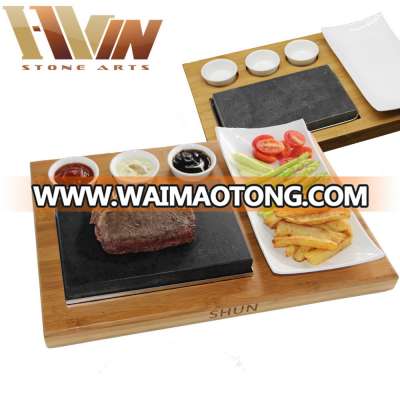 The Restaurant steak grill Handmade Black lava stone for cooking,Cooking steak stone